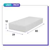 PayLessHere 12 Inch Memory Foam Mattress Medium-Firm Mattress for Pressure Relief & Cooler Sleep Gel Memory Foam Mattress Bed in a Box Fiberglass Free CertiPUR-US Twin XL Mattress for Soundly Sleep PayLessHere