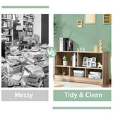 Tangkula 2-Tier 5-Cube Open Shelf Storage Bookcase - Versatile Wooden Display Cabinet for Any Room Tangkula