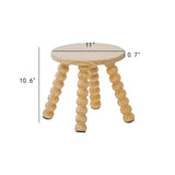 HuiDao Solid Wooden Step Stool for Kids Adults, 10 inch Short Chair Perfect Matched Sensory Table, Sturdy and Versatile Foot Stool for Bathroom, Kitchen, Bedroom, Plant Stand Natural (1, Burlywood) HuiDao