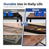 HOMEDANT House 5-Tier Metal Boltless Rolling Cart Shelf Rack Casters Heavy Duty Laminated Wheel Shelving Unit Adjustable Storage Shelves Organizer Kitchen Garage 36.2" W x 16.5" D x 69.5" H 1Pack HOMEDANT