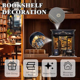 Coffee Shop Book Nook Kit, DIY Miniature House Kit with Led Light for Adult and Teens, 3D Wooden Puzzles Book Nook, Tiny House, Gifts for Family and Friends (with Assembly Manual)