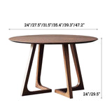 Mid Century Modern Dining Table,Farmhouse Round Dining Table,Solid Wood Kitchen & Dining Room Tables,Small Pedestal Desk Table Wooden Leisure Coffee Table for 2,4 People Lebolna