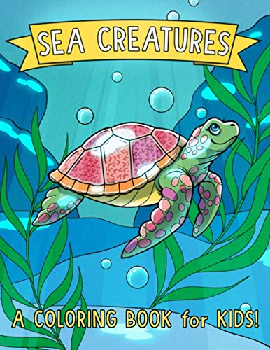 Sea Creatures: A Coloring Book for Kids! WoodArtSupply