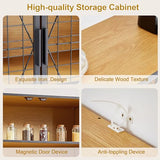 VECELO 72in Tall Kitchen Pantry Cabinet with Doors and Shelves, Large Freestanding Storage Cupboard with Countertop Hutch for, Oak VECELO