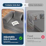 Cloud Boneless Convertible Floor Sofa Bed, 70" 4-in-1 Foldable Compressed Loveseat Lounge Sleeper 2 Seater Couches, High-Density Sponge & Corduroy Fabric Futon Daybed for Living Room Bedroom(Gray) Living&Giving