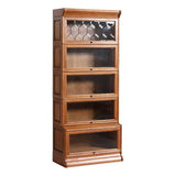 Crafters and Weavers Arts and Crafts 5-Stack Wood Barrister Bookcase in Cherry Crafters and Weavers