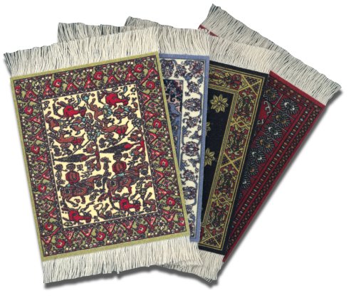 Lextra Book Rug Lextra® International Collection CoasterRug®, Assorted Colors, Set of ...