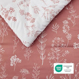 Bedsure Queen Comforter Set - Grayish Pink Bed Set, 3 Pieces Cute Floral Bedding, 1 Soft Reversible Botanical Flowers Comforter and 2 Pillow Shams Bedsure