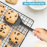 Silicone Spatula Turner Set, High Heat Resistant Spatulas with Seamless One Piece Design, Nonstick Rubber Flippers Utensils for Baking & Cooking,BPA-Free, Black,11 IN XiaoZu