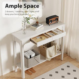 AQIMUELE Wood Console Table with Drawers, Mid Century Modern Console Table Walnut for Entryway, Living Room, Hall Way. AQIMUELE