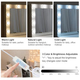 onesaimei Makeup Vanity Desk with Mirror and LED Lights, Vanity Desk with Drawers and Multiple Shelvers, Dressing Table with with Lighted Mirror for Bedroom, White onesaimei