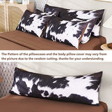 SUCSES King Size Comforter Set 8 Pieces Western Farmhouse Style Bedding Set Highland Rustic Cow Fur Print Bed in A Bag Comforter Set with Sheets (Cow Fur Pattern, King) SUCSES