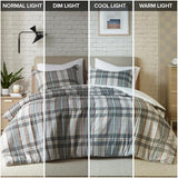 Intelligent Design Queen Duvet Cover Set Plaid Classic Cabin Lodge Duvet Cover Queen Size, Modern Casual Lightweight All Season Bedding Cover Queen, Matching Shams, Blake, Full/Queen Tan/Gray 3 Piece Intelligent Design