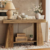 Tohomeor 47.24" Farmhouse Entryway Console Table, Narrow Sofa Table Behind Couch, Wooden Rectangular Entry Table with Storage Shelves for Entrance, Hallway, Living Room, Foyer Tohomeor