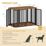 Hzuaneri 39.4'' Dog Crate Furniture, L Indoor Dog Kennel Dogs Cage, Modern Decorative Pet House for Small/Medium/Large Dogs, Anti-Chew & Anti-Escape, Kennel End Side Table, Rustic Brown DFC88701B Hzuaneri