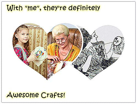 Cross Stitch Kits, Three Birds Awesocrafts Easy Patterns Cross Stitching Embroidery Kit Supplies Christmas Gifts, Stamped or Counted (Birds, Stamped) Awesocrafts