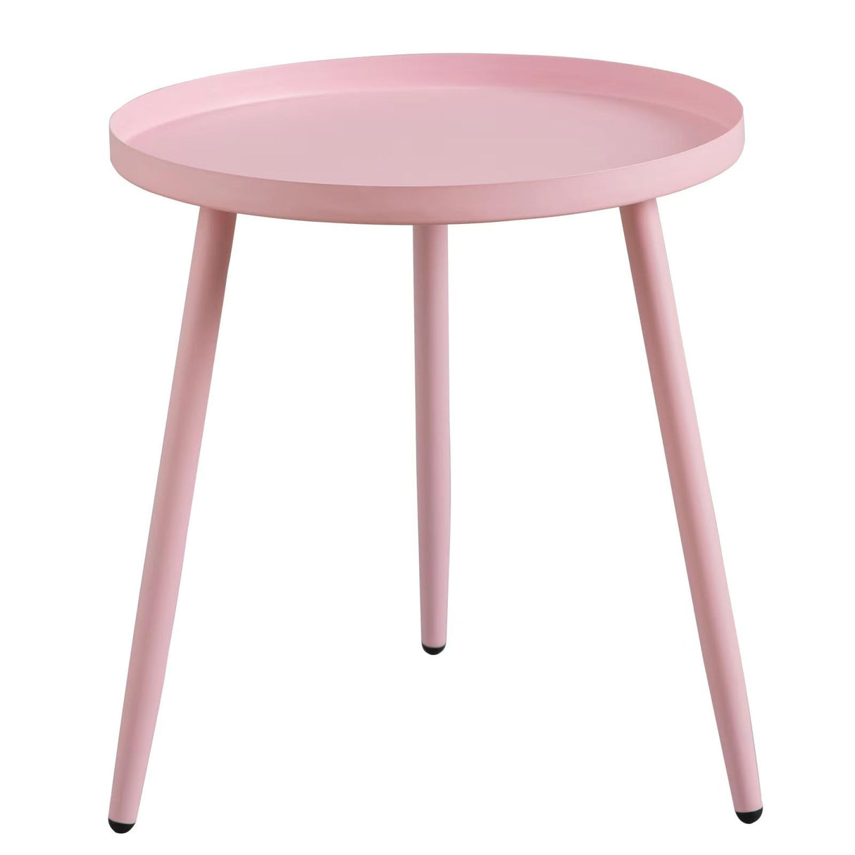 AOJEZOR Side Table: End Table for Any Room - Round Side Tables for Small Spaces - Pink with 3 Legged AOJEZOR