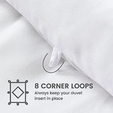 SLEEP ZONE King Size Comforter Duvet Insert, Down Alternative Reversible Comforter, Lightweight, Soft and Breathable Bedding All Season, Diamond Quilting White SLEEP ZONE