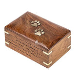 INTAJ Handmade Rosewood Pet Urns for Dogs Ashes, Personalized Wooden Urn for Ashes Handcrafted Urns for Dogs Cats Pets Ashes Memorial Keepsake INTAJ