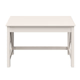 Lavish Home Writing Desk - Work Desk with X-Pattern Legs - for Office, Bedroom, Computer, or Craft Table - Home Office Desks (White) Lavish Home