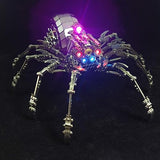 KonHaovF Spider 3D Metal Puzzles for Adults with Light, DIY 3D Metal Model Kits to Build for Adults with Tool, Desktop Model Kits Building Toys for Teens