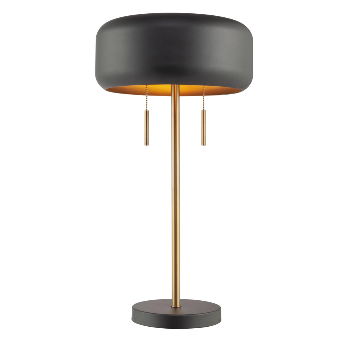 Globe Electric 67347 22" 2-Light Table Lamp, Metallic Dark Gray, Table Lamp for Living Room, Dual Pull Chains, Lamps for Bedrooms, Nightstand, Room Décor, Home Improvement, Home Office Accessories Globe Electric