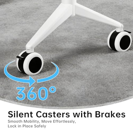 OOFAYBILL 8 Pack Folding Conference Table with Wheels & Flip Top - Business Mobile Meeting Table for Office, Training Seminar, Home Use -Space Saving Design, Easy Folding Classroom Table﻿ OOFAYBILL