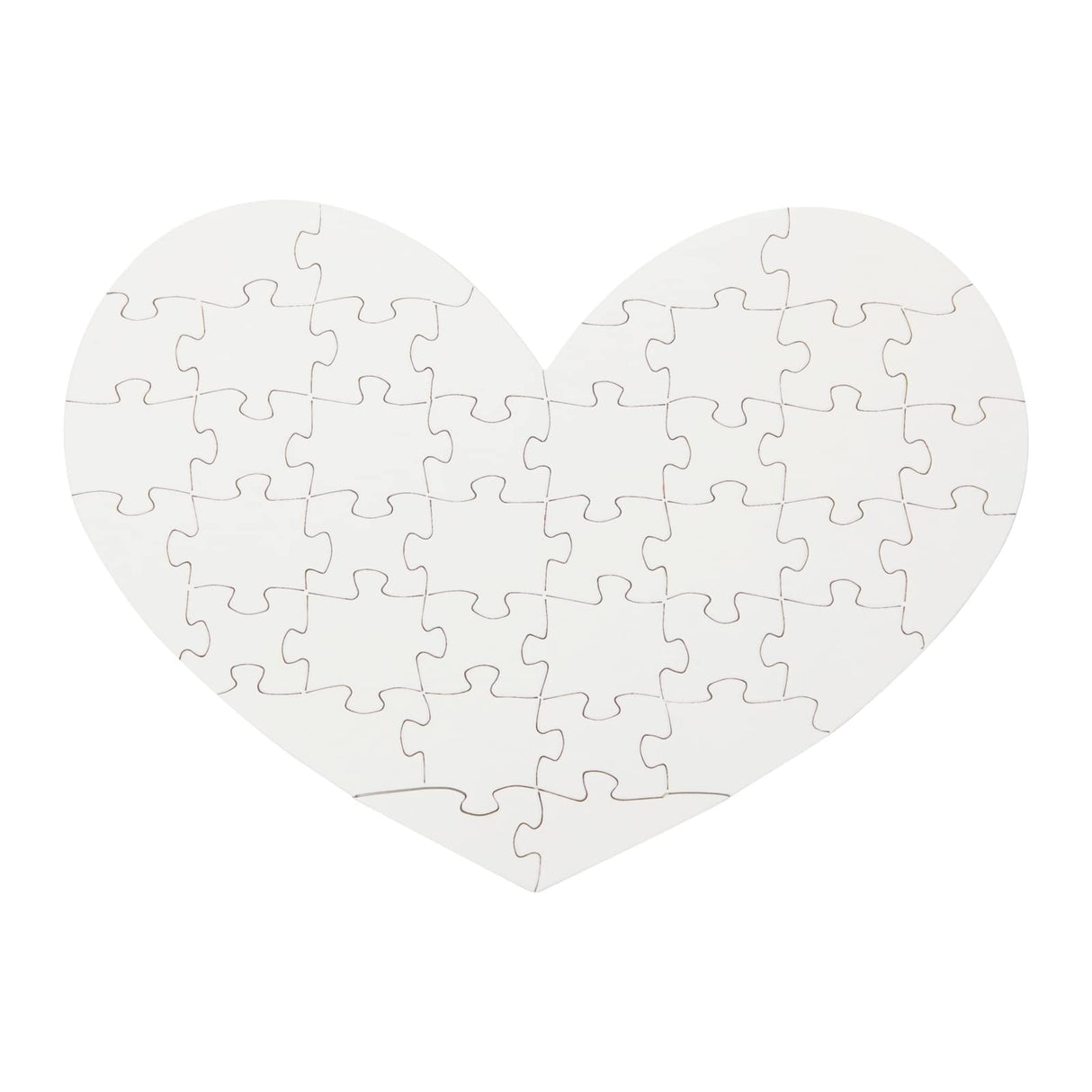 Set of 12 Heart Shaped Blank Jigsaw Puzzles to Draw On for Valentine’s, DIY Crafts (9 x 6 in, 40 Pieces Each) Bright Creations
