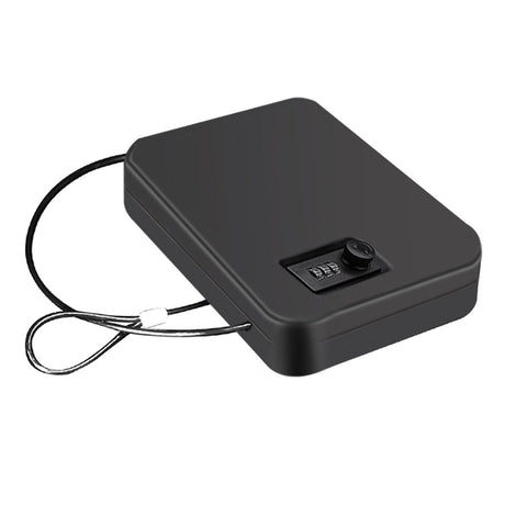 Younion Pistol Safe, Portable Travel Gun Safe,Handgun Lock Box, Gun Safes for Cars, Black Younion
