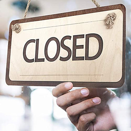 Wooden Open Closed Sign 12х6 Inch - Wooden Rustic Open and Closed Sign for Business - Wood Hanging Business Open Sign with Rope - Double Sided Vintage Open Signs for Shop Door Window Open Close Sign IRICUS