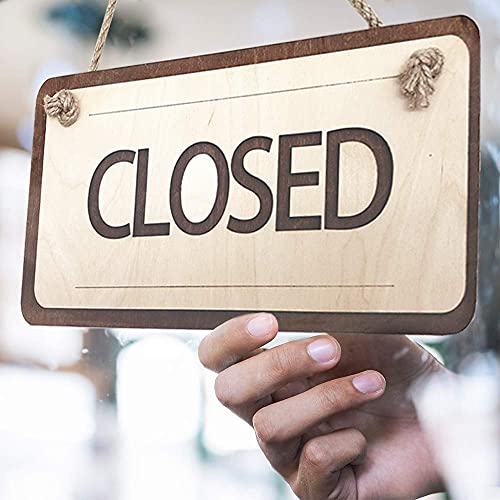 Wooden Open Closed Sign 12х6 Inch - Wooden Rustic Open and Closed Sign for Business - Wood Hanging Business Open Sign with Rope - Double Sided Vintage Open Signs for Shop Door Window Open Clo - WoodArtSupply