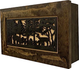 Bellewood Designs Decorative Deer Scene Wall-Mounted Secure Hidden Gun Cabinet - Concealed Gun Safe To Securely Store Your Gun & Home Self Defense Gear Bellewood Designs