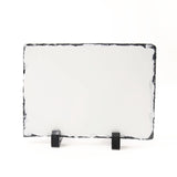 OKBA Sublimation Slate Blanks DIY Custom Stone Slate 6x8 Inch Picture Frame Heat Transfer Rock Photo Plaque with Display Stand Decoration for Desktop Souvenir (1) OKBA