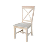 International Concepts Set of Two Creekside X-Back Chairs, Unfinished IC International Concepts