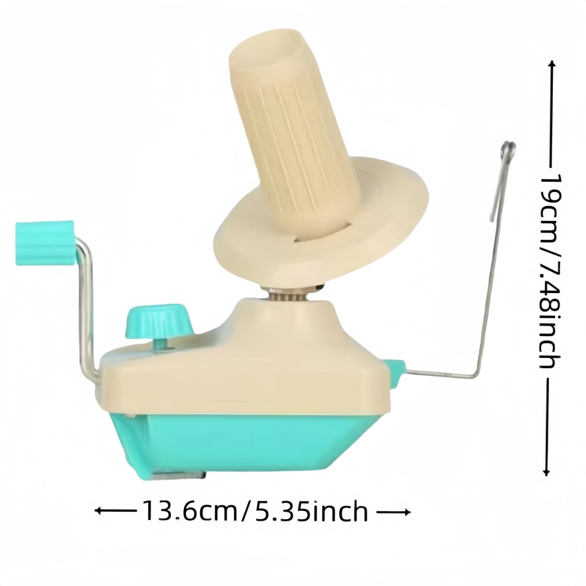 GEIWOGUO Yarn Winder Fiber Yarn String Ball Winder Holder Hand Operated (Cyan) GEIWOGUO