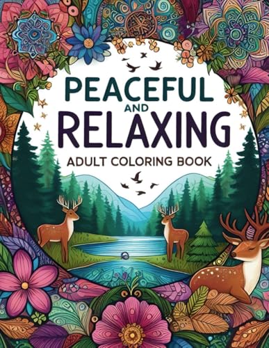 Peaceful and Relaxing Adult Coloring Book WoodArtSupply