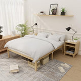 Bamboo Bed Frame Full Size Wood Platform Bedframe Solid Stable with Non-Slip Slats Support Tall Bed No Box Spring Needed Heavy Duty Easy Assembly Noise Free Nature bambooflow