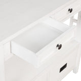 SPOFLYINN 36 Inch Farmhouse Console Table with 4 Drawers 1 Storage Shelf Pine Wood Entryway Table for Living Room Bedroom Hallway Kitchen White One Size SPOFLYINN