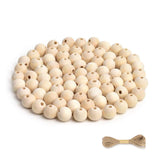 Hagao Natural Wood Beads Round Ball Wooden Loose Beads Unfinished Wood Spacer Beads for Craft-Making 200pcs (16mm) Hagao