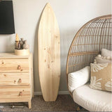 Handmade 6 foot wood surfboard wall art unfinished raw wood decor sign. Ships Fast. unique gift idea sign (Made in USA) WoodArtSupply