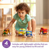 Melissa & Doug K's Kids Pull-Back Vehicle Set - Soft Baby Toy Set With 4 Cars and Trucks and Carrying Case - Pull Back Cars, Toys For Babies And Toddlers Melissa & Doug