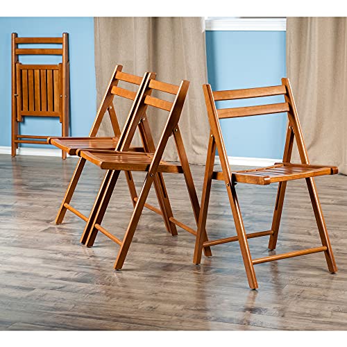 Winsome Robin 4-PC Folding Set Teak Chair, 17.64 x 20.1 x 32.28 Winsome