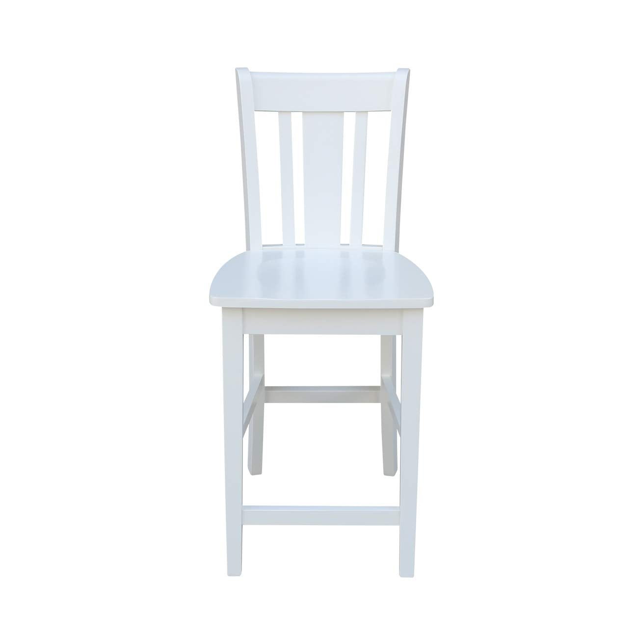 International Concepts San Remo Counter Stool-24 Seat Height Chair, White - WoodArtSupply