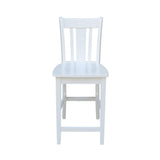 International Concepts San Remo Counter Stool-24 Seat Height Chair, White IC International Concepts