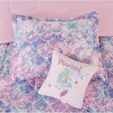 Kaleido Space Twin Comforter Set for Girls- 3 Pieces Glow in The Dark Mermaid Twin XL Bedding Set with 1 Comforter, 1 Decor Pillow & 1 Pillow Shams Kaleido Space