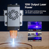 Ortur Laser Master 3 10000mW Laser Engraver, High Precision 0.05 x 0.1mm Spot Laser Engraving Machine for Wood Leather Acrylic Metal DIY Making, App-Controlled Laser Cutter, Class 4 Ortur