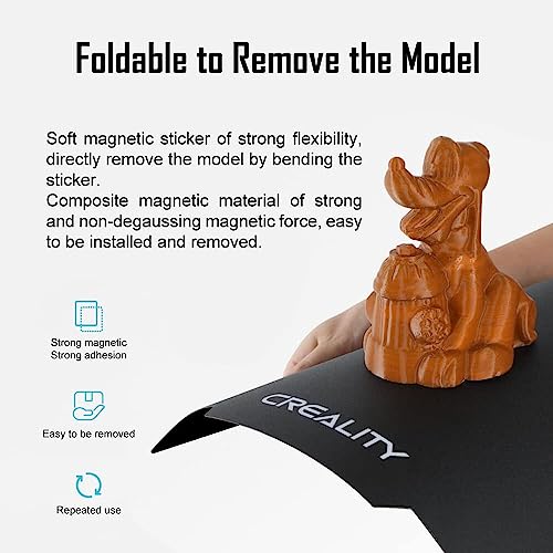 Creality Ender 3 Build Plate Ultra Flexible Removable Magnetic Build Surface Hot Bed Cover for Ender 3/Ender 3 Pro/Ender 3 V2/Ender 5/Ender 5 Pro/Ender 3 S1, 235X235MM Mefine