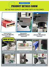 50W Enclosure Type JPT Fiber Laser Marking Machine Fiber Laser Engraver Laser Marker 110×110mm Lens and D69 Rotary Axis Class 1 Laser Output Power 0.39mW SFX