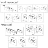 Mystflame 50 Inch WiFi-Enabled Recessed Electric Fireplace Inserts with Log Speaker,Alexa/Google Compatible,Wall Mounted & Freestanding Fireplace Heater,13 Adjustable Colors,5 Brightness Levels,Timer Mystflame