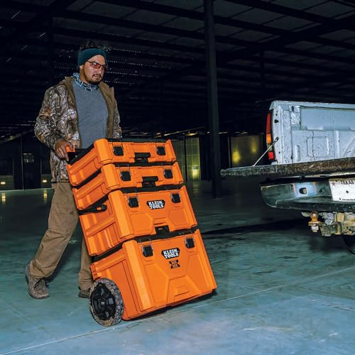Klein Tools 54802MB MODbox Rolling Toolbox, Modular Tool Storage System with Side Mounting, 10-Inch Rubber Wheels, Removable Handle Klein Tools